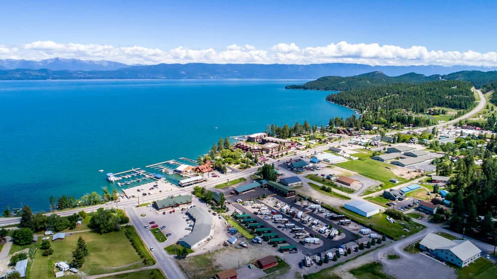 View of Lakeside, Montana