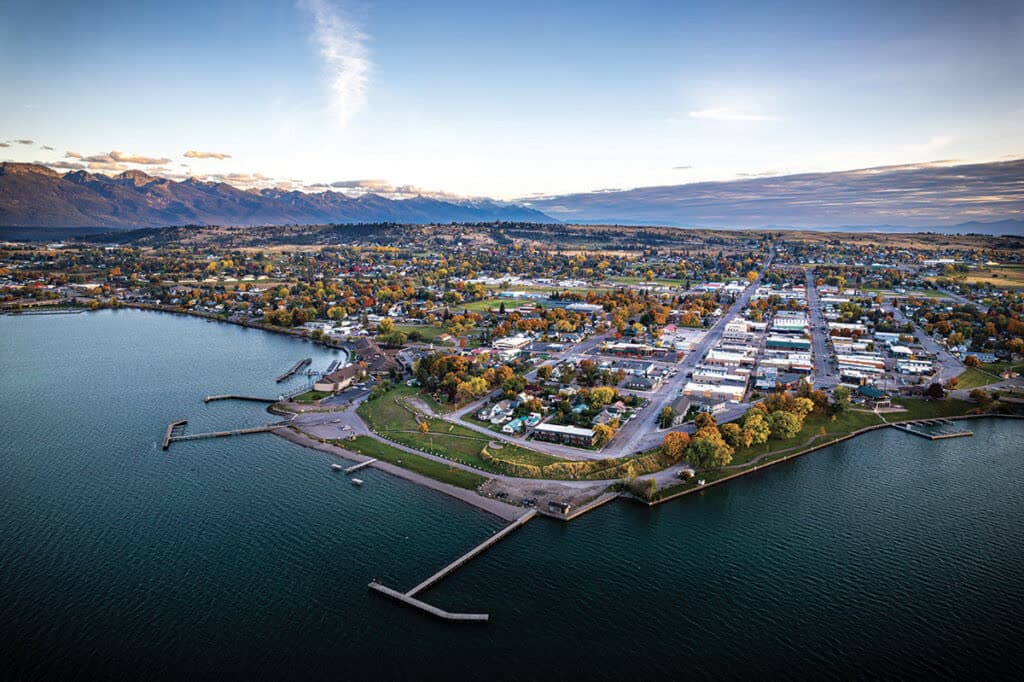 View of Polson, Montana