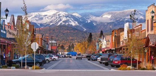View of Whitefish, Montana